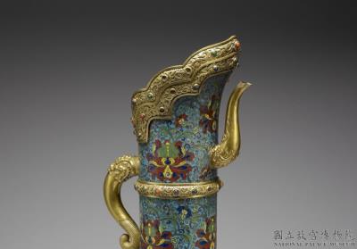 图片[3]-Cloisonne mdong-mo with lotus-scroll motif, produced by imperial workshop, Qing dynasty (1644-1911)-China Archive